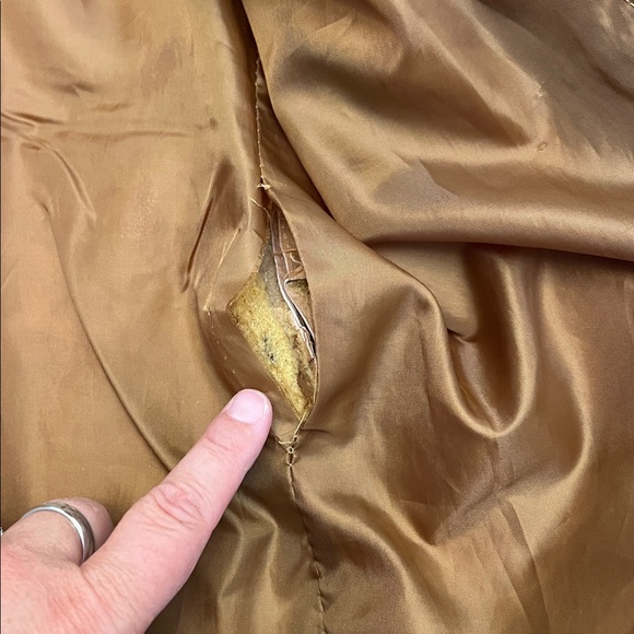 Y2K LEATHER WORKS PATCHWORK SUEDE PENNY LANE STYLE JACKET TAN/BROWN MEDIUM - Picture 12 of 17